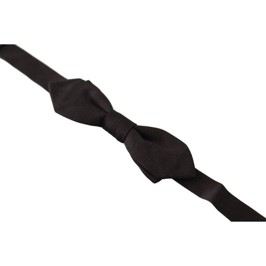 Dolce & Gabbana Elegant Black Silk Bow Tie Dolce & Gabbana Black