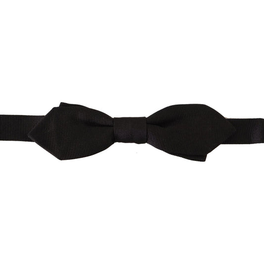 Dolce & Gabbana Elegant Black Silk Bow Tie Dolce & Gabbana Black