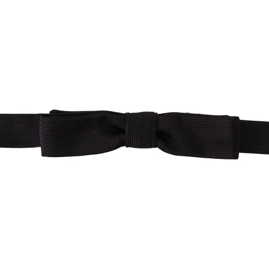 Dolce & Gabbana Elegant Silk Black Bow Tie Dolce & Gabbana Black