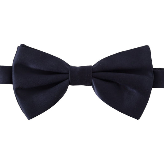 Dolce & Gabbana Stunning Silk Blue Bow Tie Dolce & Gabbana Black