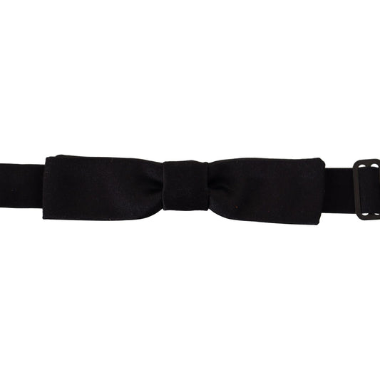 Dolce & Gabbana Elegant Black Silk Bow Tie Dolce & Gabbana Black
