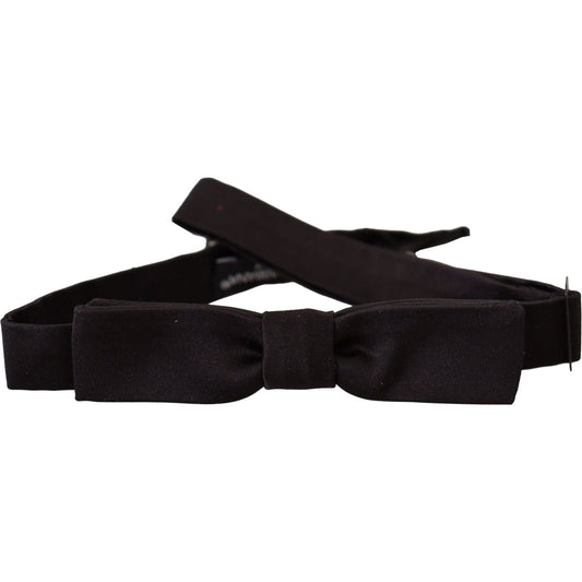 Dolce & Gabbana Elegant Black Silk Bow Tie Dolce & Gabbana Black