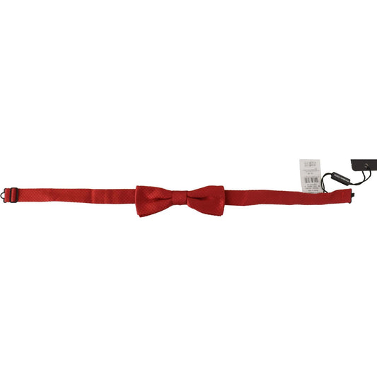 Dolce & Gabbana Elegant Red Silk Bow Tie Dolce & Gabbana Brown