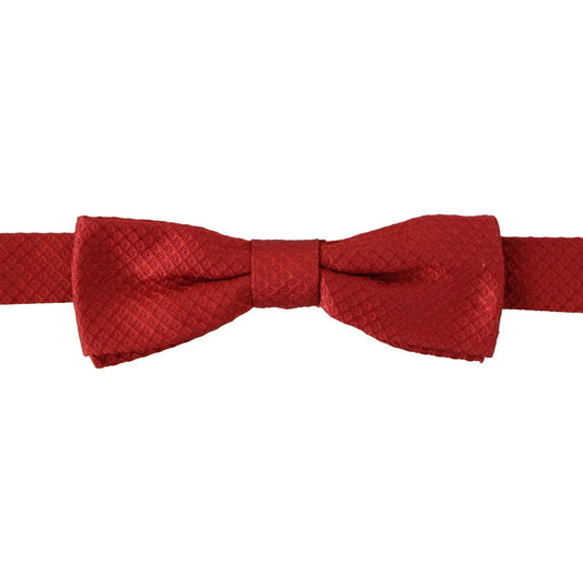 Dolce & Gabbana Elegant Red Silk Bow Tie Dolce & Gabbana Brown