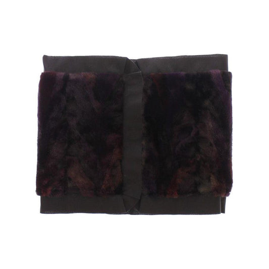 Dolce & Gabbana Exquisite Purple MINK Fur Scarf Wrap Dolce & Gabbana Black