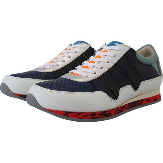 Dolce & Gabbana Elegant Multicolor Low Top Sneakers Dolce & Gabbana Gray