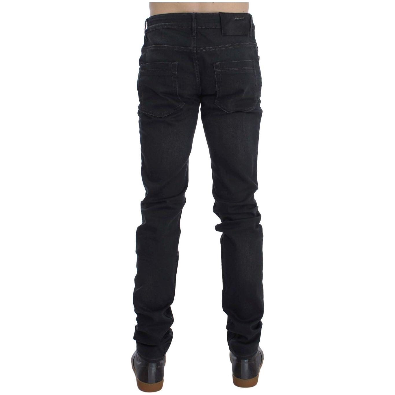 Acht Gray Cotton Stretch Slim Fit Jeans SIG30454-1