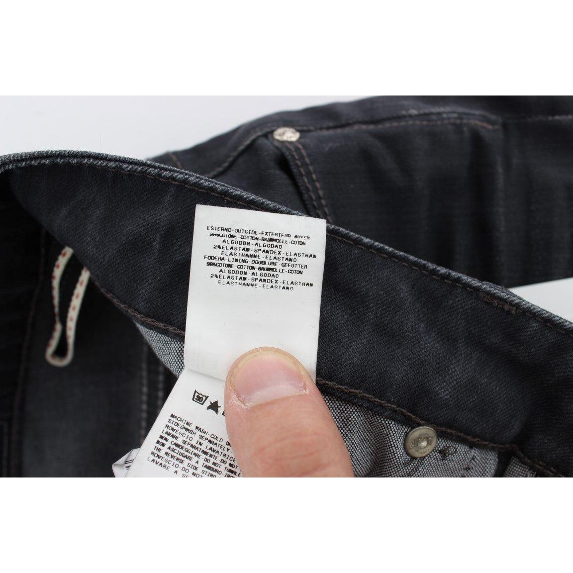 Acht Gray Cotton Stretch Slim Fit Jeans SIG30454-1