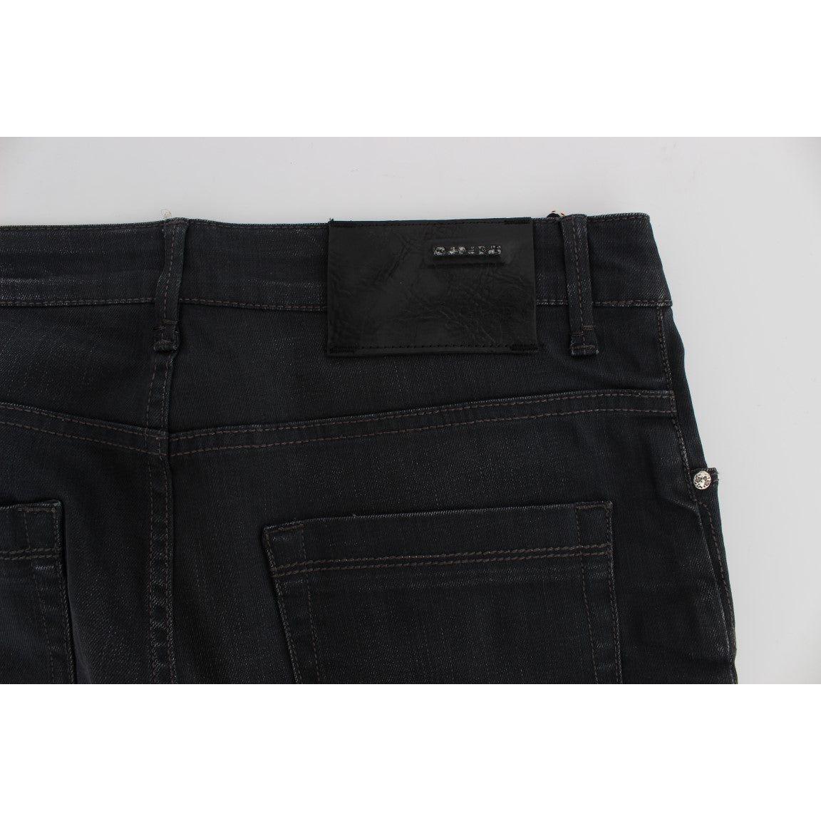 Acht Gray Cotton Stretch Slim Fit Jeans SIG30454-1