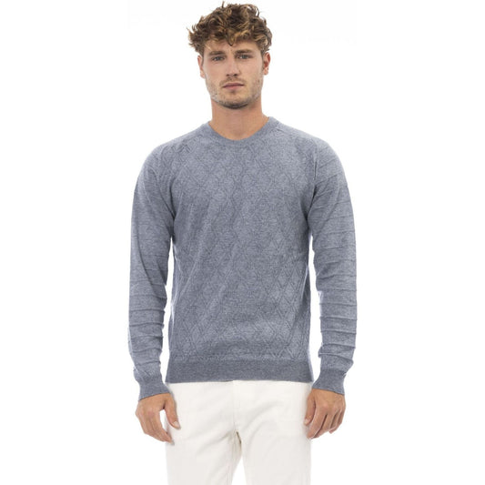 Alpha Studio Sweaters Sweaters Alpha Studio Light Slate Gray