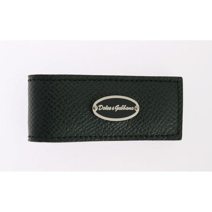 Dolce & Gabbana Green Leather Magnet Money Clip Money Clip