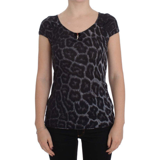 Chic Leopard Modal Top by Cavalli Cavalli Rosy Brown