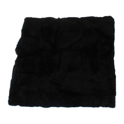 Dolce & Gabbana Black Weasel Fur Crochet Hood Scarf Hat
