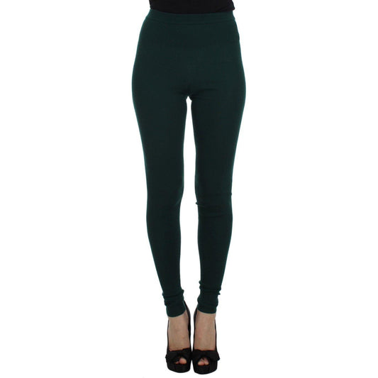Dolce & Gabbana Emerald Treasure High Waist Cashmere Pants Dolce & Gabbana Black