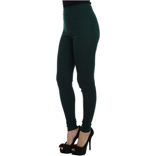 Dolce & Gabbana Emerald Treasure High Waist Cashmere Pants Dolce & Gabbana Black
