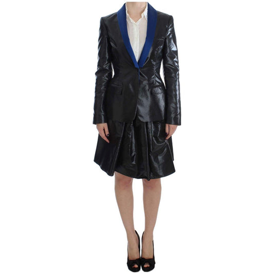 Exte Elegant Two-Piece Black Skirt Suit Skirt Suit Exte Rosy Brown