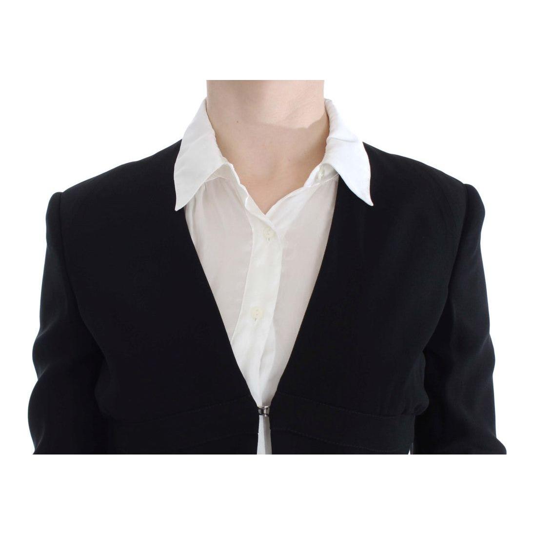 优雅黑蓝两件套裙装