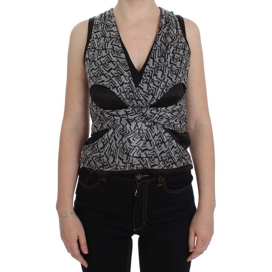 Karl Lagerfeld Elegant Silk Blouse with Logo Detailing Karl Lagerfeld Rosy Brown