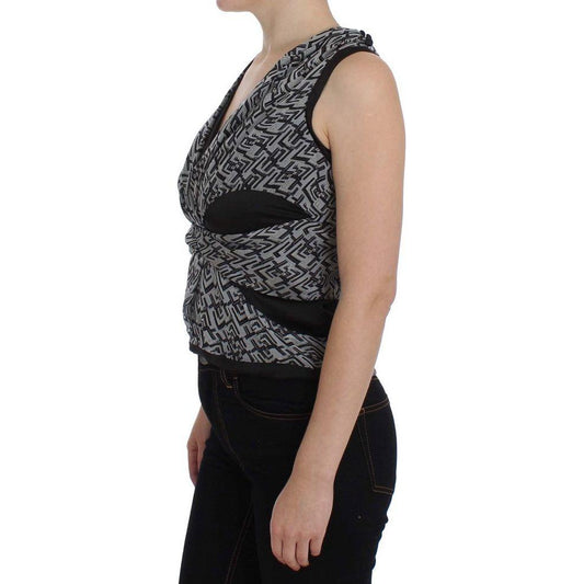 Karl Lagerfeld Elegant Silk Blouse with Logo Detailing Karl Lagerfeld Rosy Brown
