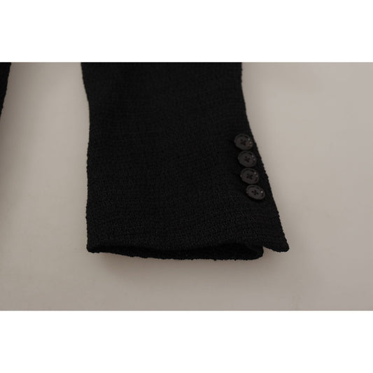 Dolce & Gabbana Black Single Breasted Coat Men Blazer