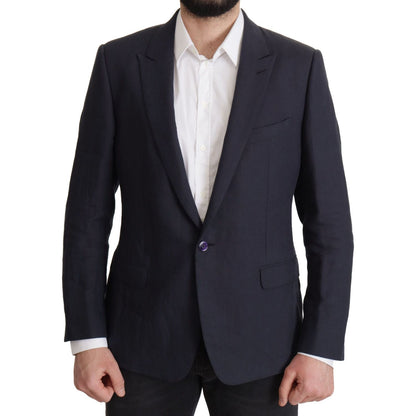 Dolce & Gabbana Dark Blue ALTA SARTORIA Jacket Coat Blazer
