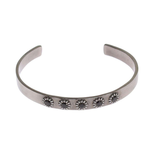 Chic Nialaya Silver CZ Bangle for Her Nialaya Dark Gray
