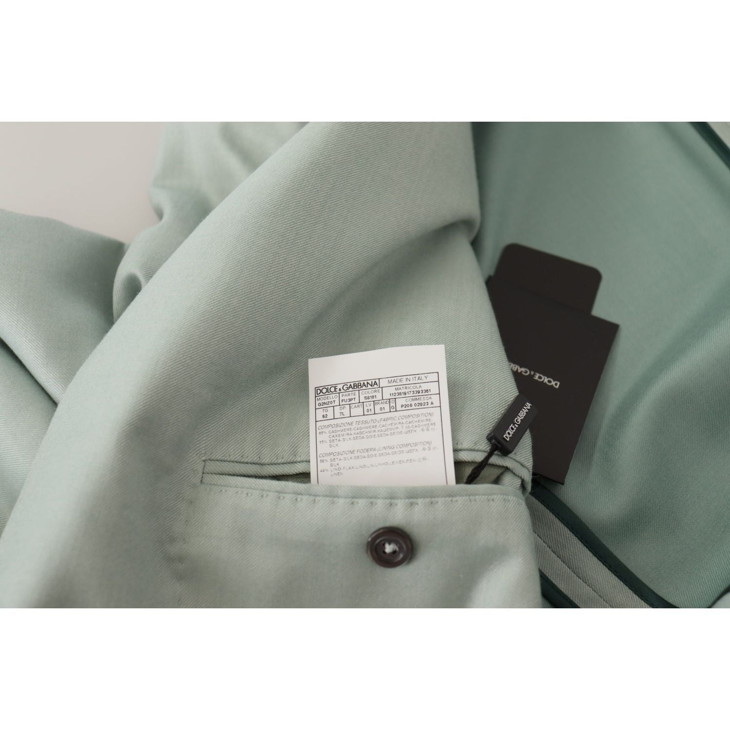 Dolce & Gabbana Green Cashmere Jacket Blazer Jacket