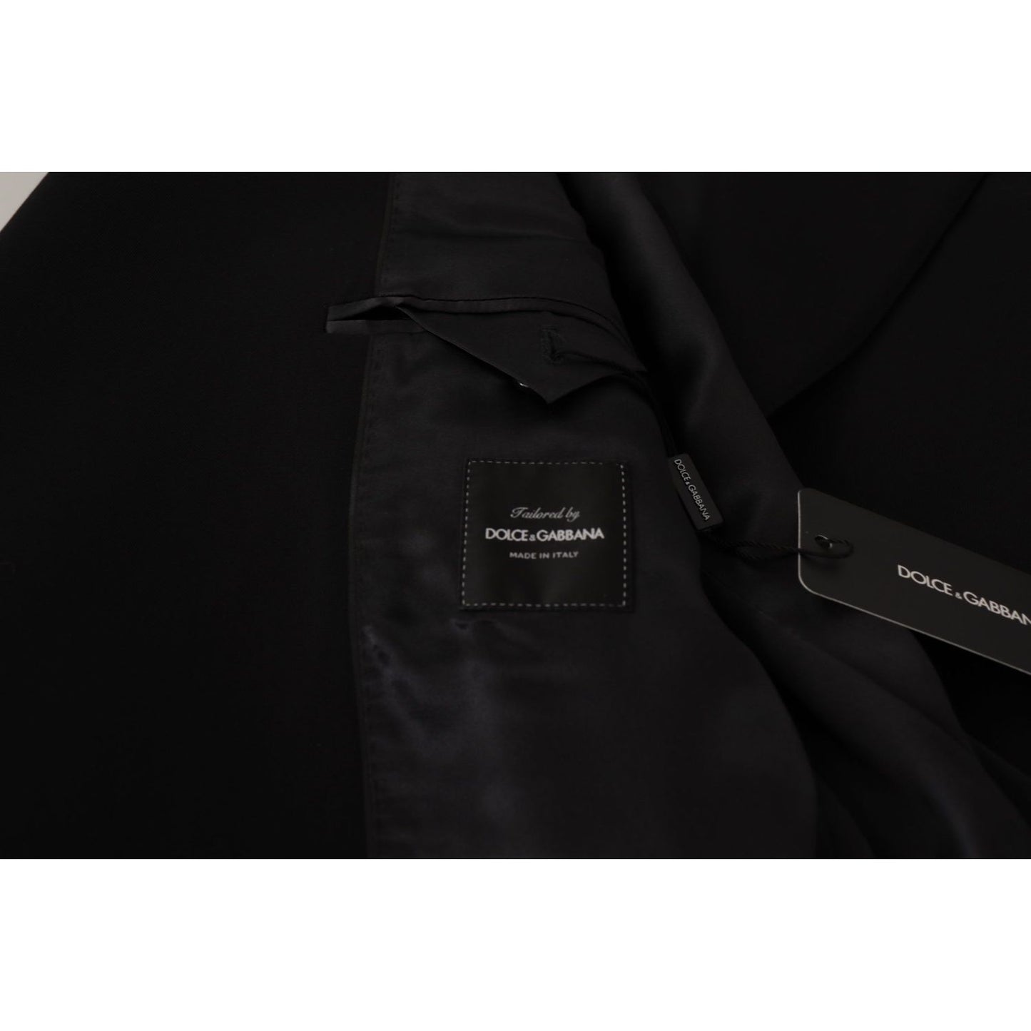 Dolce & Gabbana Black Wool Single Breasted Jacket Blazer