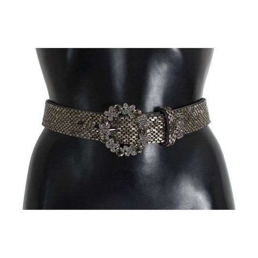 Dolce & Gabbana Embellished Sequined Wide Waist Belt Belt Dolce & Gabbana Dark Slate Gray