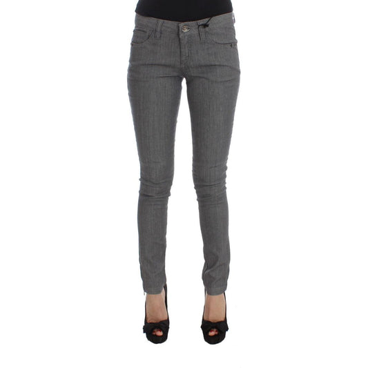 Costume National Chic Gray Slim-Fit Designer Jeans Costume National Dark Slate Gray