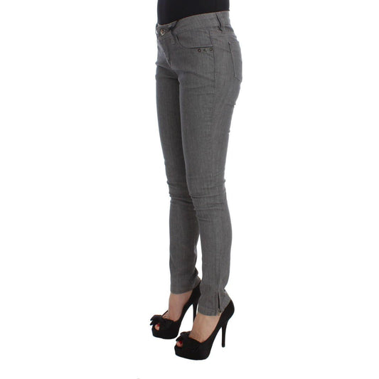 Costume National Chic Gray Slim-Fit Designer Jeans Costume National Dark Slate Gray