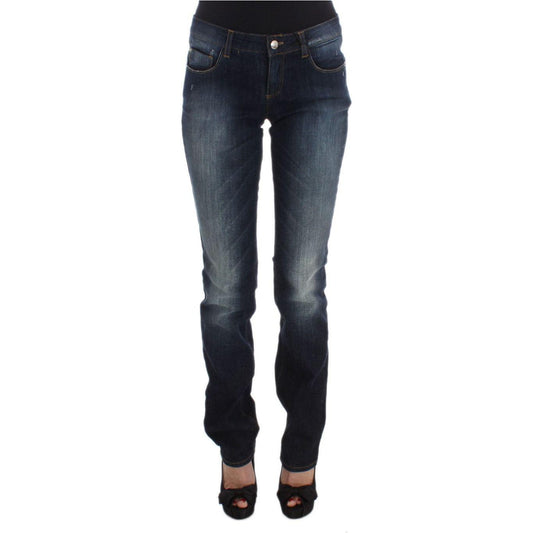 Costume National Sleek Slim Fit Blue Designer Jeans Jeans & Pants Costume National Dark Slate Gray