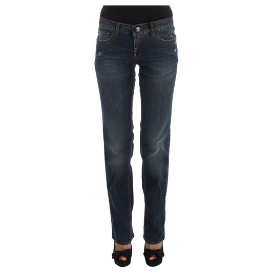 Costume National Chic Blue Regular Fit Designer Jeans Jeans & Pants Costume National Dark Slate Gray
