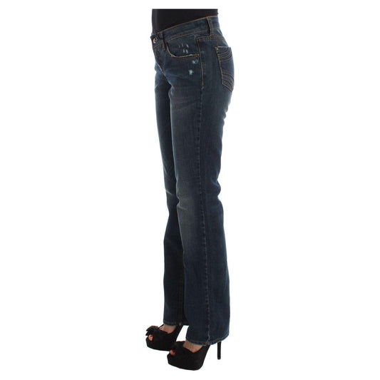 Costume National Chic Blue Regular Fit Designer Jeans Jeans & Pants Costume National Dark Slate Gray