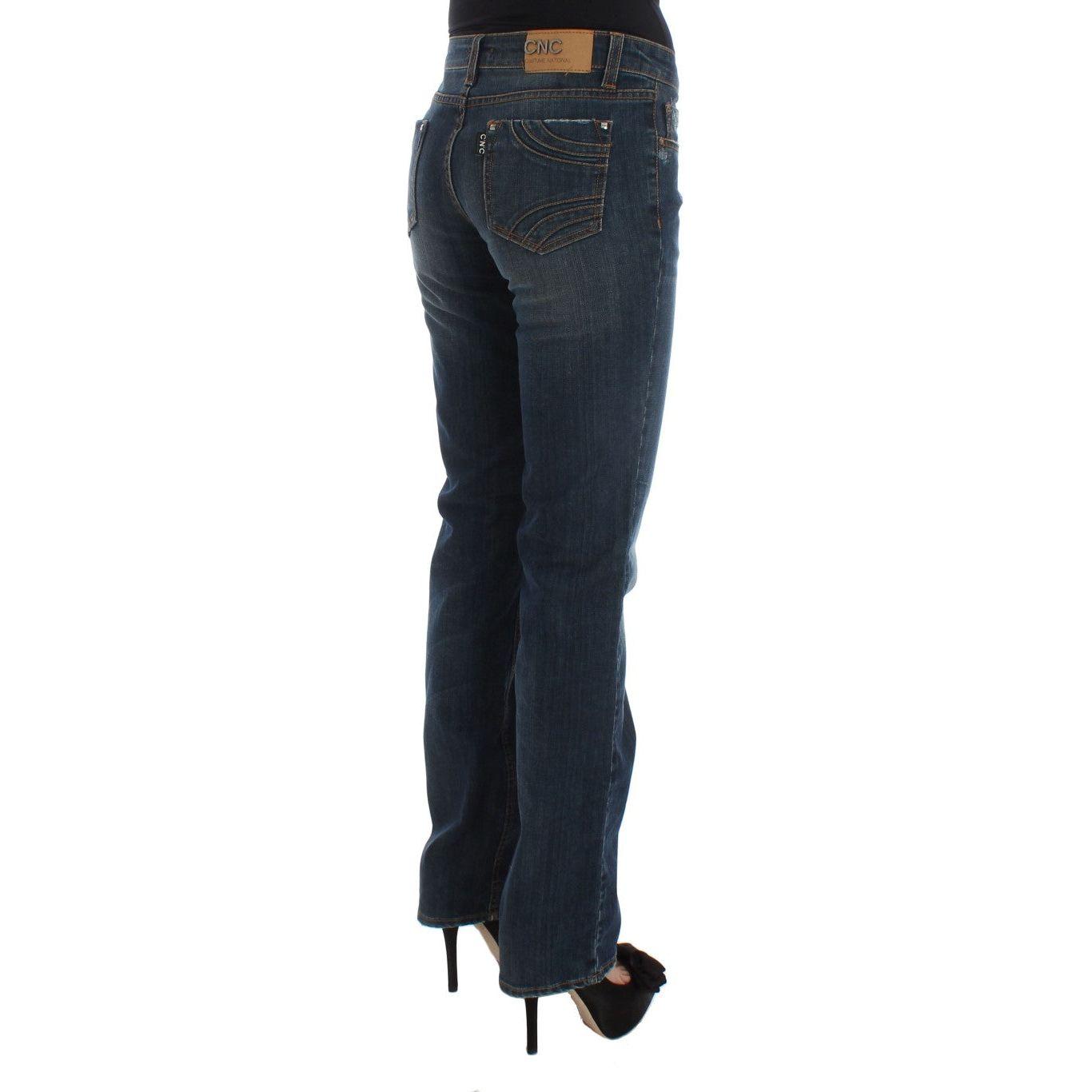 Costume National Chic Blue Regular Fit Designer Jeans Jeans & Pants Costume National Dark Slate Gray