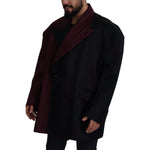 Dolce & Gabbana Elegant Bordeaux Double-Breasted Jacket Dolce & Gabbana Black