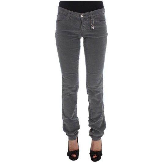 Costume National Sleek Super Slim Gray Jeans Costume National Dark Slate Gray
