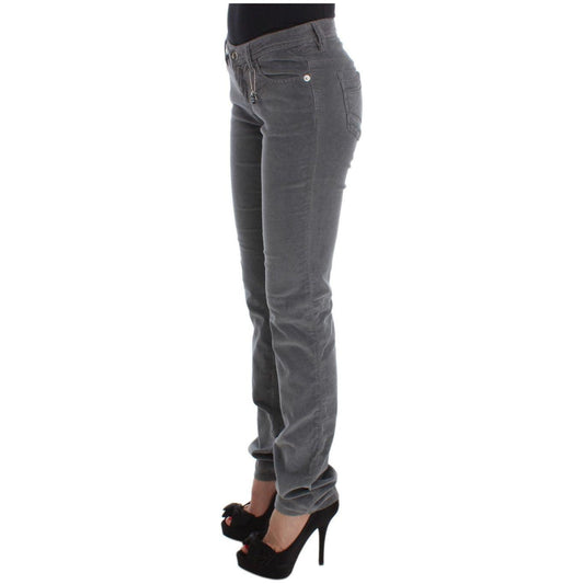 Costume National Sleek Super Slim Gray Jeans Costume National Dark Slate Gray