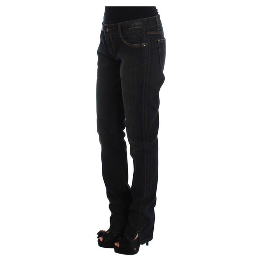 Ermanno Scervino Chic Boyfriend Cotton Jeans - Blue Ermanno Scervino Black