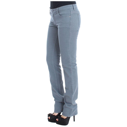 Ermanno Scervino Chic Slim Fit Bootcut Denim Indulgence Jeans & Pants Ermanno Scervino Slate Gray