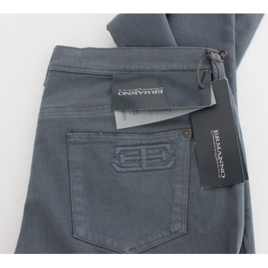 Ermanno Scervino Chic Slim Fit Bootcut Denim Indulgence Jeans & Pants Ermanno Scervino Dim Gray