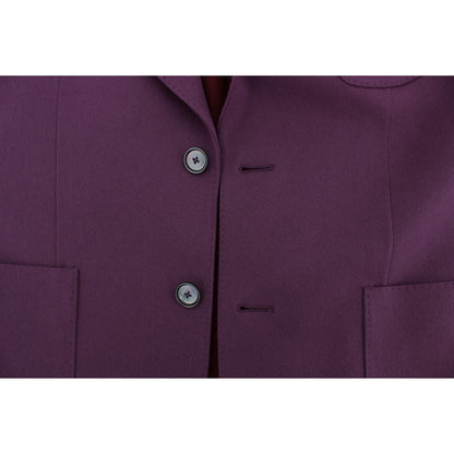 Dolce & Gabbana Purple Cashmere Slim Fit Blazer Jacket