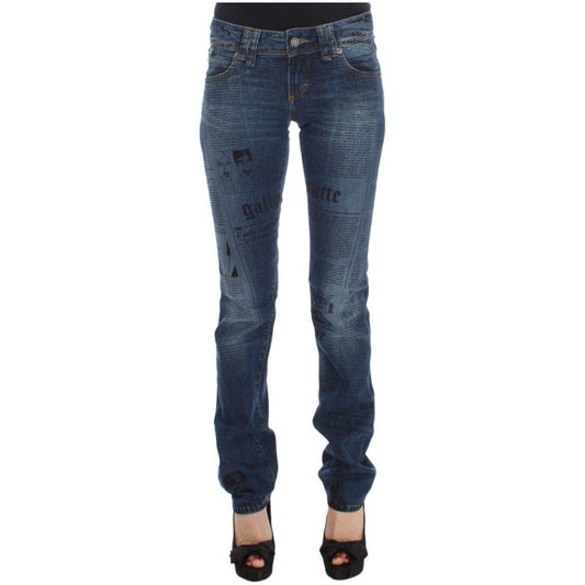 John Galliano Elegant Slim Bootcut Denim Jeans John Galliano Dark Slate Gray