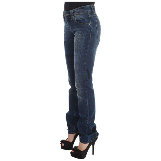 John Galliano Elegant Slim Bootcut Denim Jeans John Galliano Dark Slate Gray