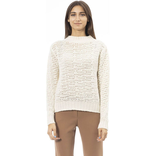Alpha Studio Sweaters Sweaters Alpha Studio Antique White