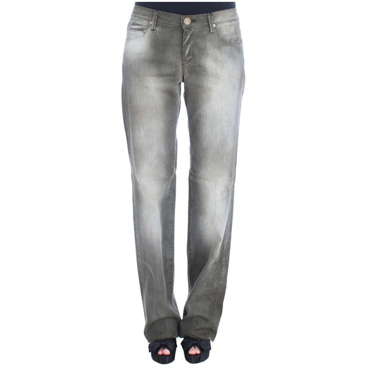 Ermanno Scervino Chic Gray Wash Boyfriend Jeans Ermanno Scervino Light Slate Gray