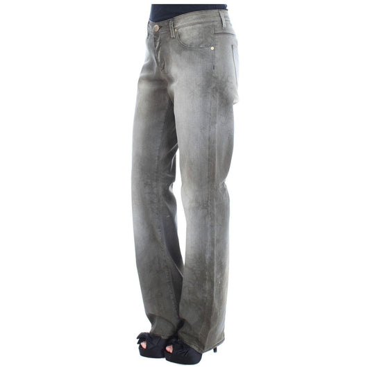 Ermanno Scervino Chic Gray Wash Boyfriend Jeans Ermanno Scervino Dim Gray