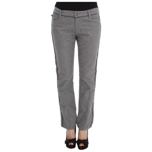 Ermanno Scervino Chic Gray Casual Cotton Pants Ermanno Scervino Dim Gray