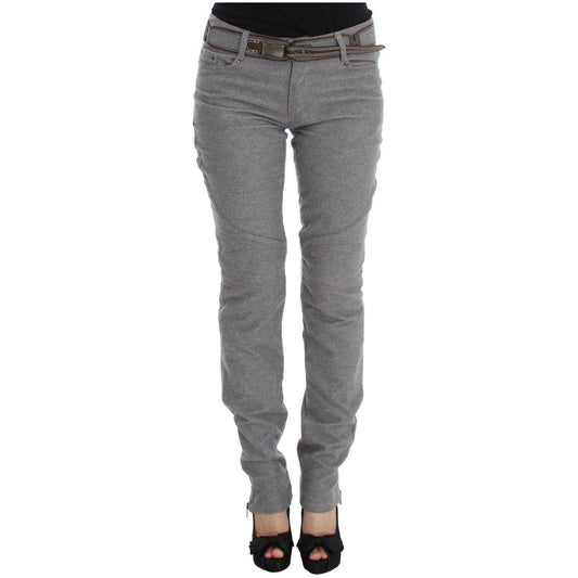 Ermanno Scervino Chic Gray Casual Cotton Pants Ermanno Scervino Dim Gray