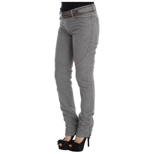 Ermanno Scervino Chic Gray Casual Cotton Pants Ermanno Scervino Dim Gray